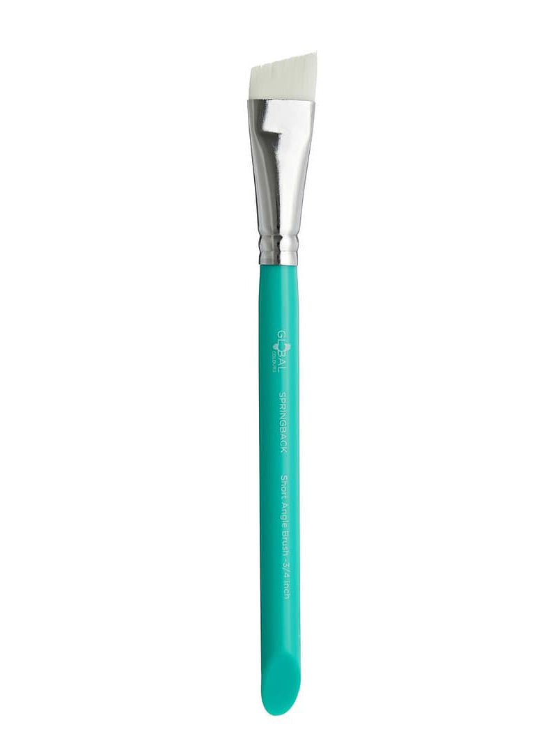 Global Colours Short Angle 3/4 Inch Springback Facepaint Brush - Main Image