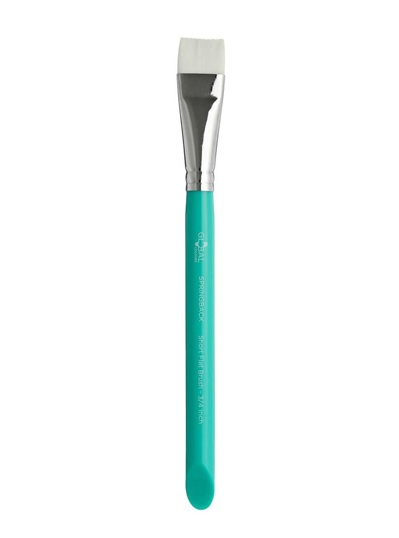 Global Colours Short Flat 3/4 Inch Springback Bodyart Brush - Main Image