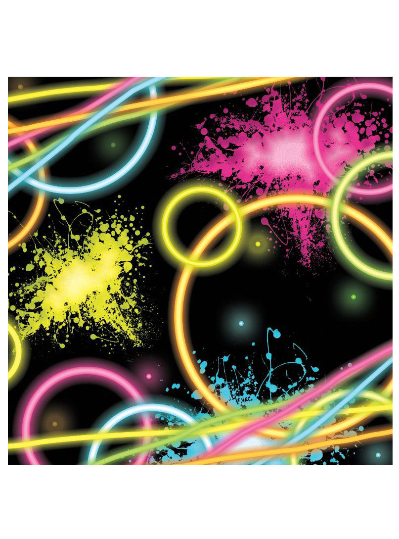 Glow Party 16 Pack Beverage Napkins – Main Image