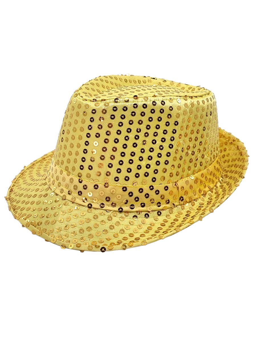 Image of Sparkly Gold Showman 3 Piece Costume Accessory Set - Alternate Image 2