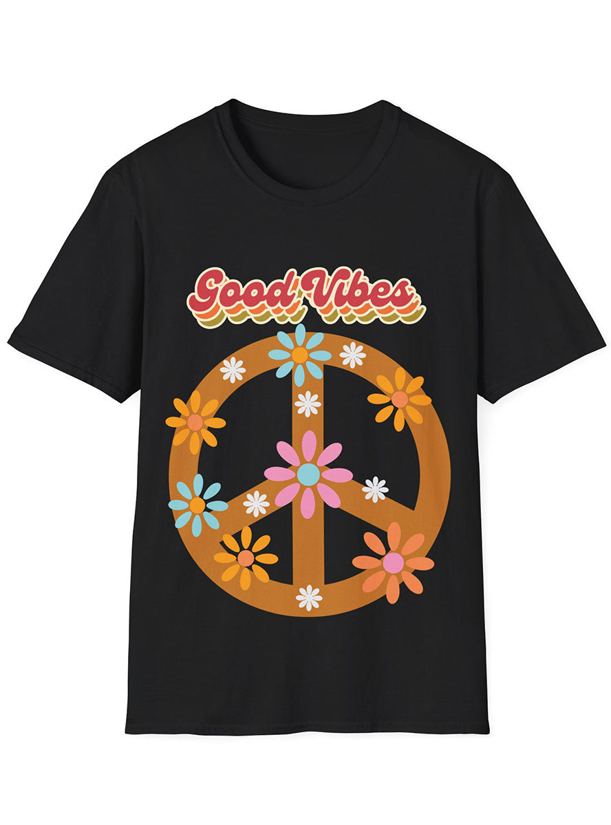 Womens Good Vibes Plus Size 70s Costume Shirt