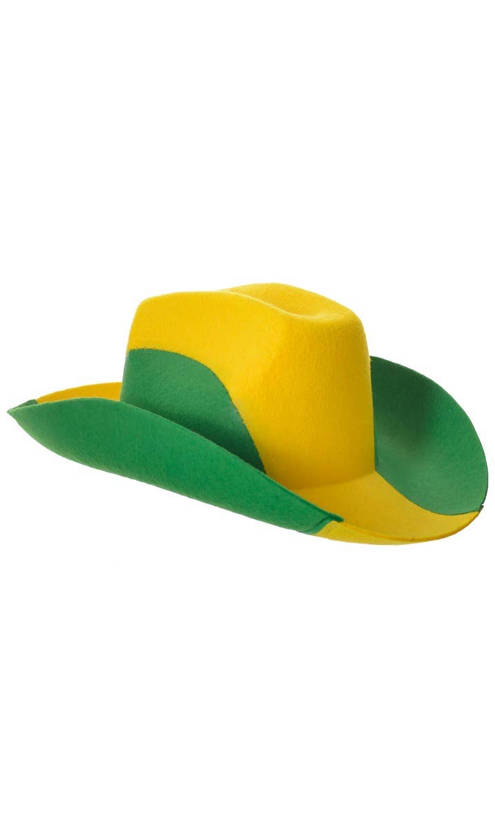 Australia Day Green and Gold Cowboy Costume Hat - Main Image
