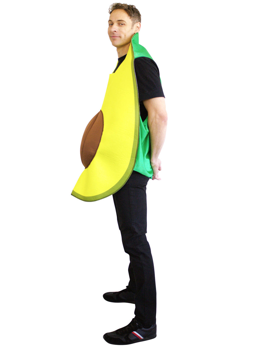 Green Avocado Adults Vegetable Costume - Side Image