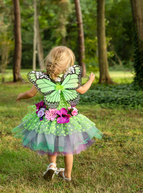 Green Girls Garden Fairy Costume Large - Lifestyle Image 2