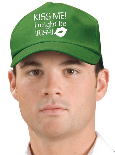 Funny Green Kiss Me I'm Irish St Patricks Day Costume Hat