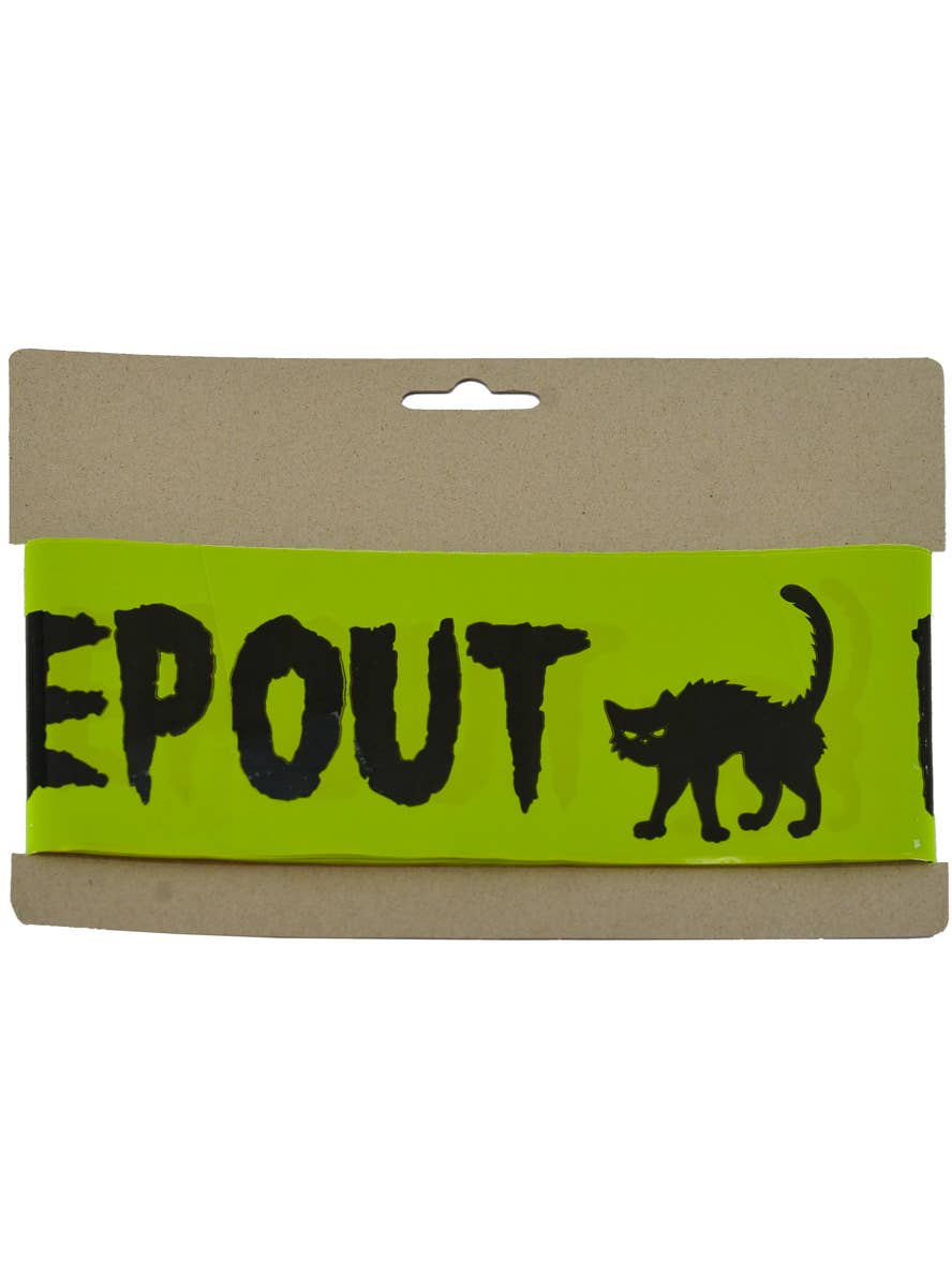 Image of Neon Yellow Danger Keep Out Halloween Decoration Tape - Alternate Image