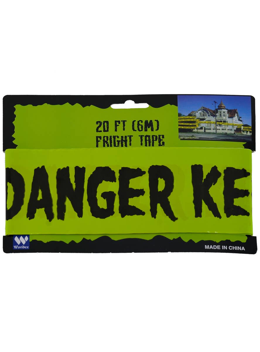 Image of Neon Yellow Danger Keep Out Halloween Decoration Tape - Main Image