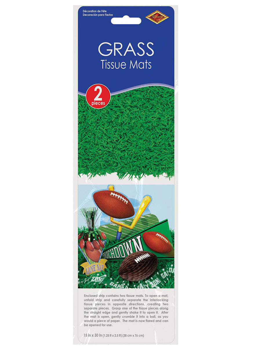 Green Tissue Paper Grass 2 Pack 76cm Matts - Packaging Image