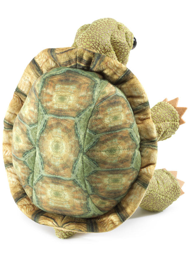 Green Tortoise Hand Puppet - Back Image
