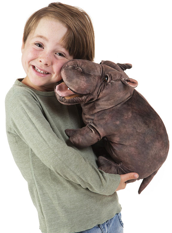 Grey Baby Hippo Puppet - Alternate Image