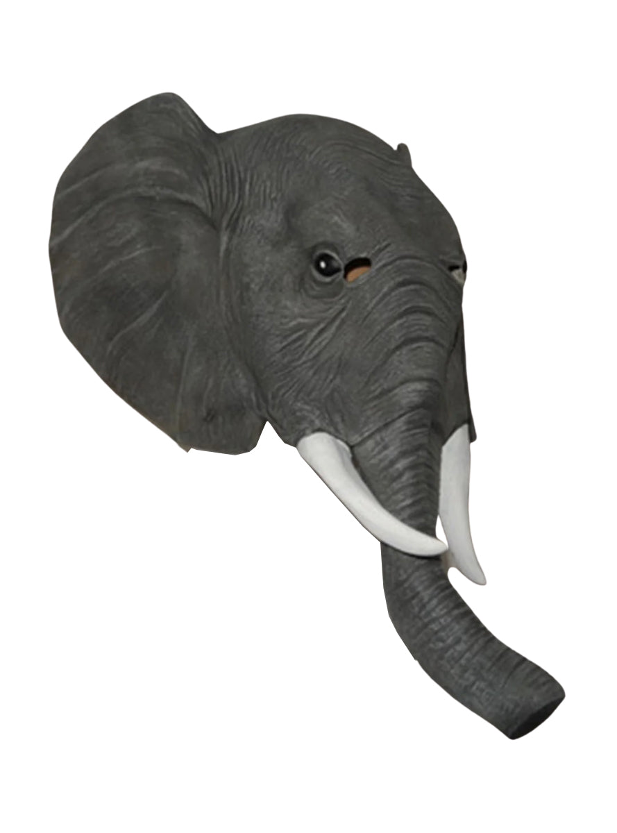 Grey Elephant Adults Full Head Latex Costume Mask - Main Image