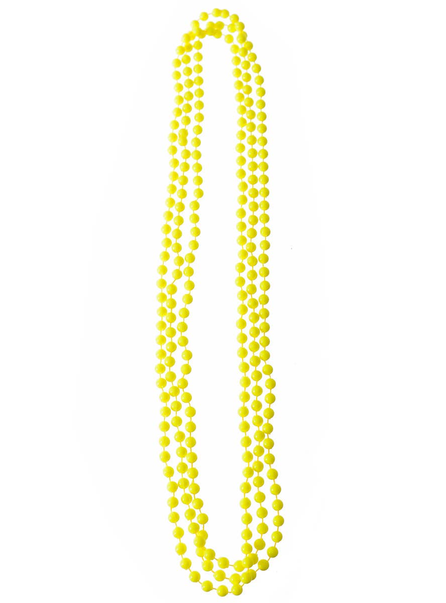 Beaded Yellow Costume Necklaces in a Set of 3