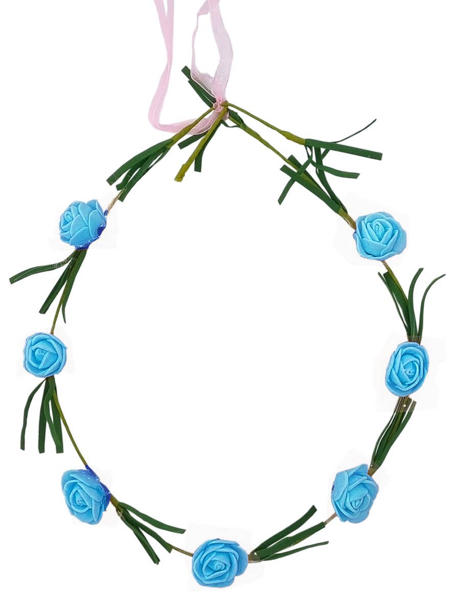 Sky Blue Flower and Vines Costume Headband