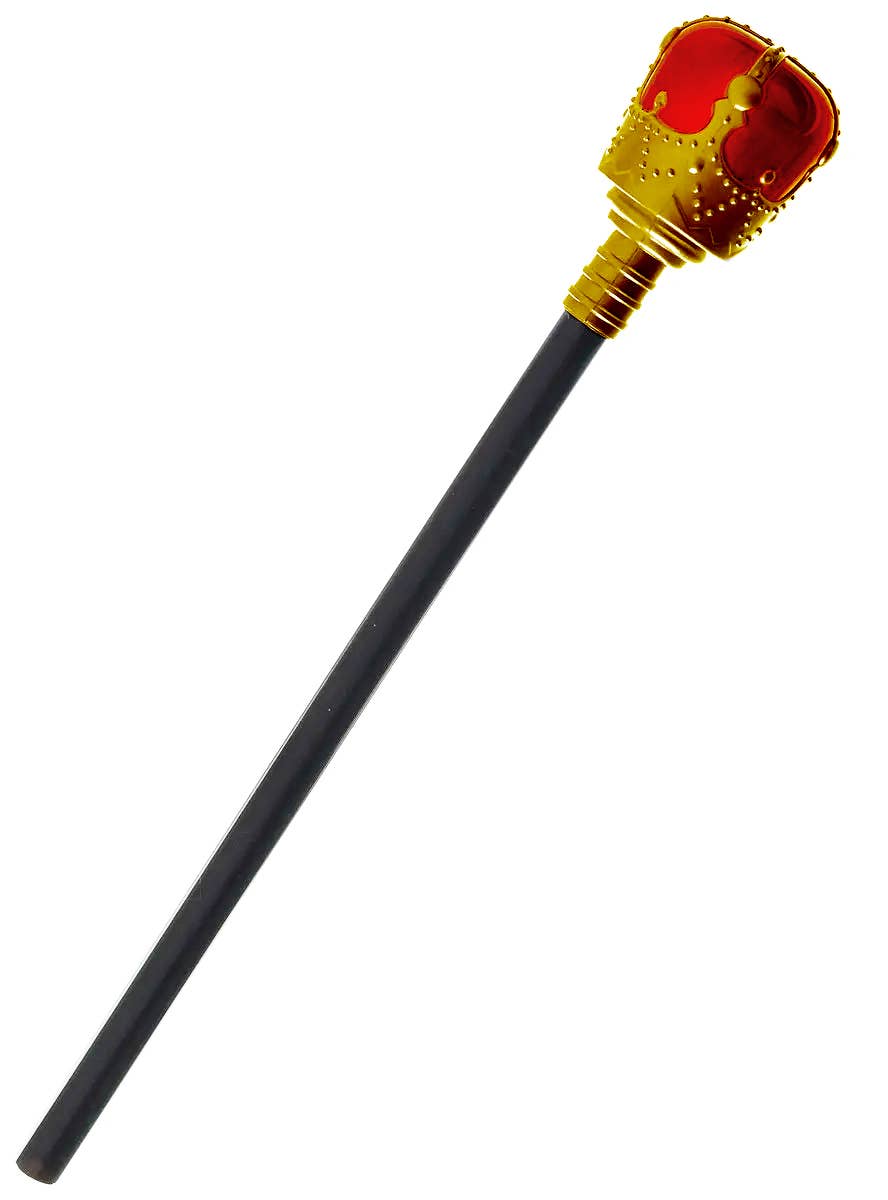 Red and Gold King or Queen's Royal Coronation Sceptre Costume Accessory - Main Image