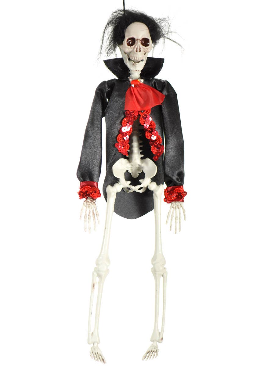 Image of Hanging Elegant Skeleton Man 41cm Halloween Decoration