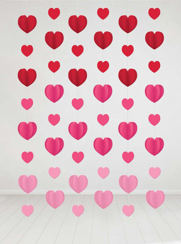 Hanging Hearts 310cm String Decorations - Main Image