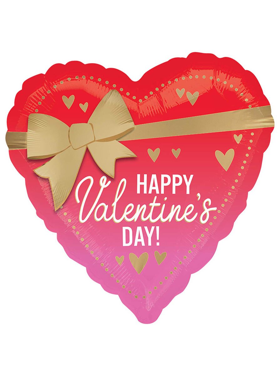 Happy Valentines Day Better With Bows 45cm Heart Shaped Foil Balloon - Main Image