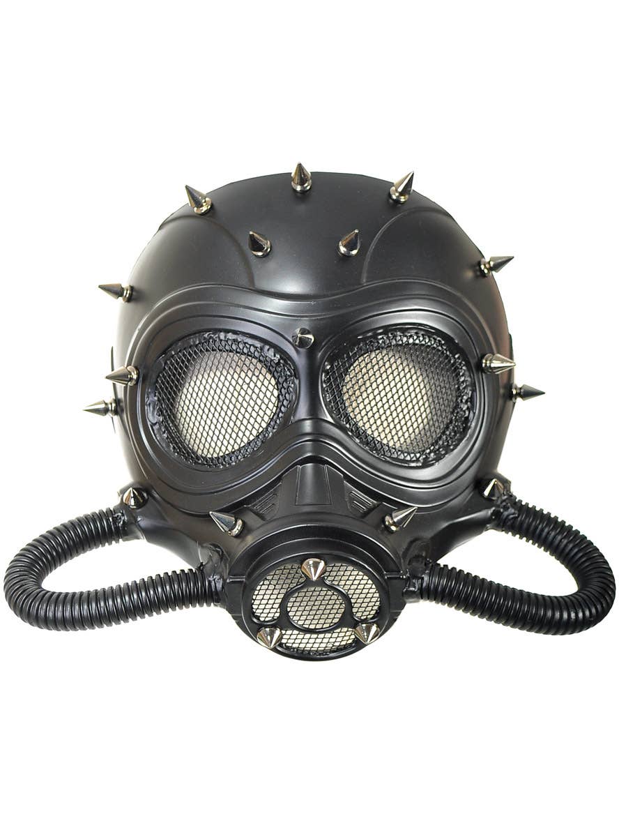 Image of Spiked Hard Black Plastic Gas Mask