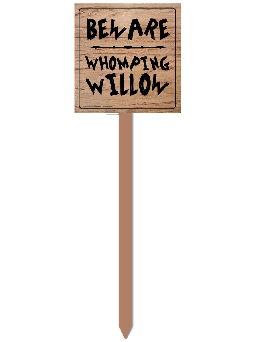 Image of Harry Potter Beware Whomping Willow Plastic Sign