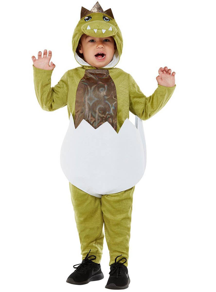 Image of Hatching Dinosaur Toddler Onesie Costume - Alternate Image