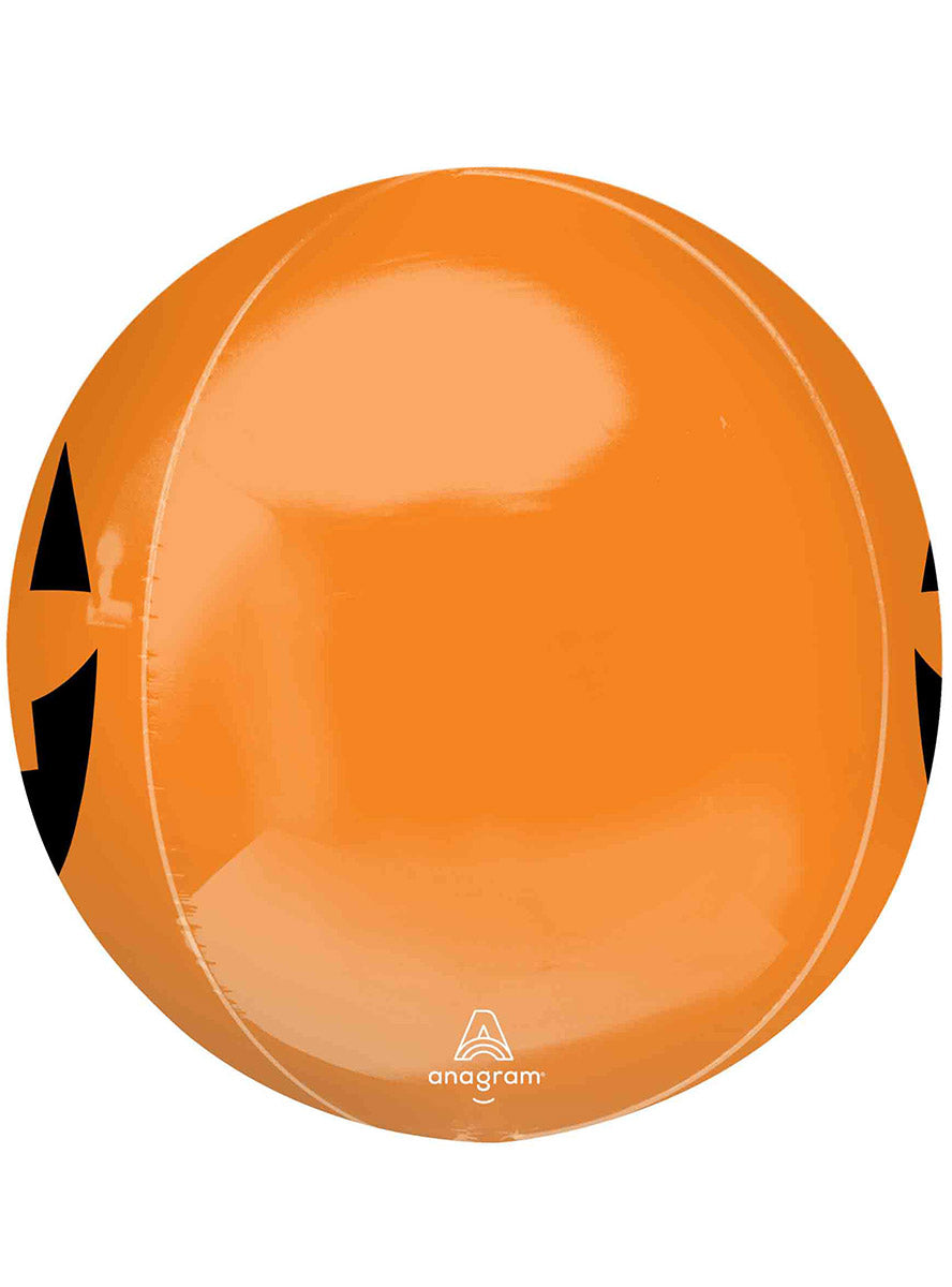 Pumpkin Face Halloween Orbz Balloon - Back Image