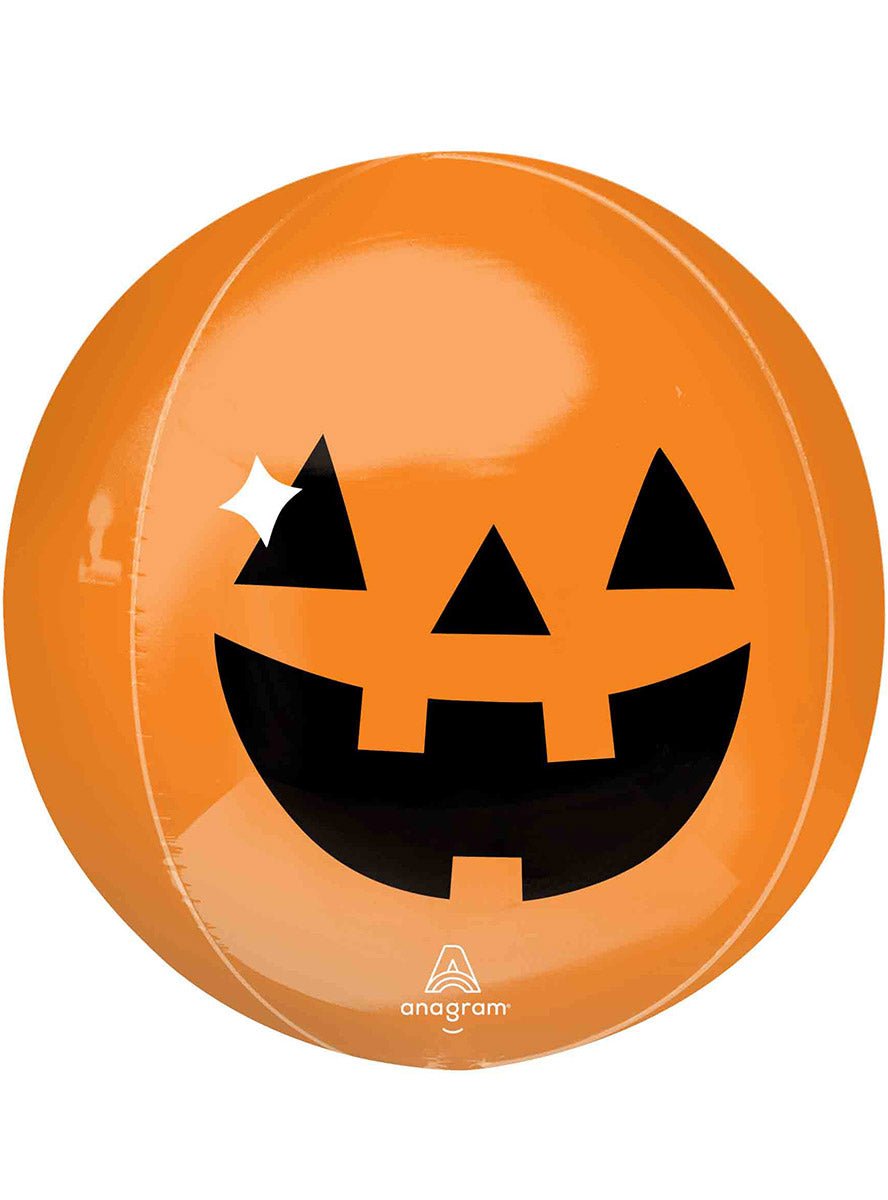 Pumpkin Face Halloween Orbz Balloon - Main Image