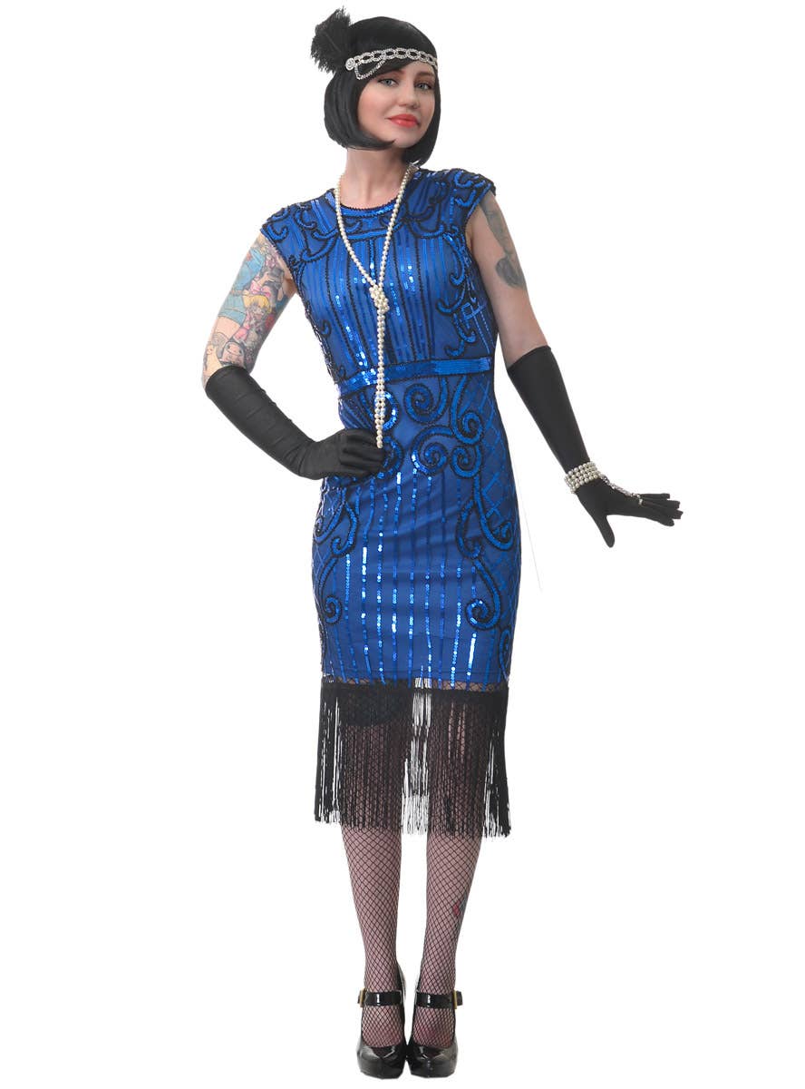 Deluxe Ritzy Women's 1920's Gatsby Dress Up Costume - Main View