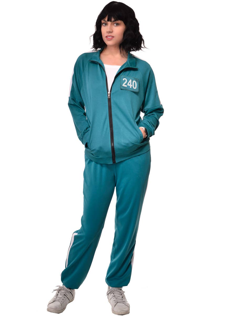 Adults Squid Game Ji-yeong Tracksuit Costume - Front Image