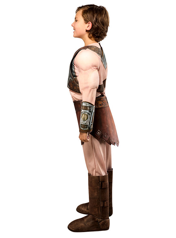 He Man Masters of the Universe Deluxe Boys Muscle Chest Costume - Side Image