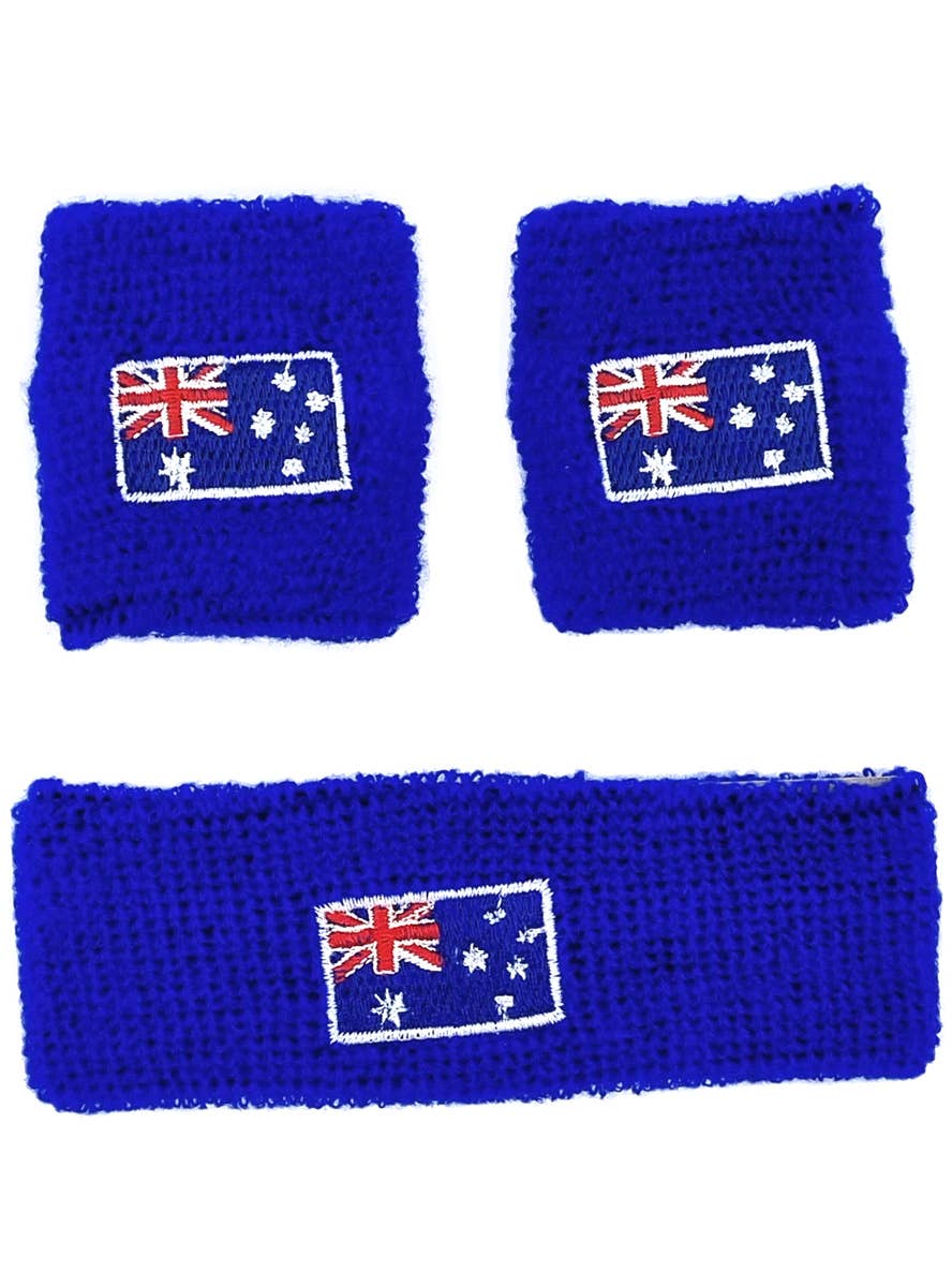 Image of Head and Wrist Australia Day Sweatband Set