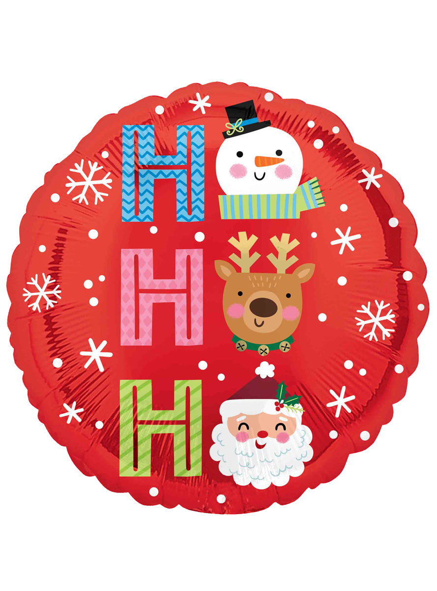 Ho Ho Ho Red Christmas Foil Balloon 45cm