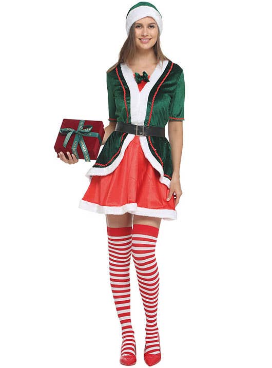 Image of Cute Holiday Elf Womens Christmas Costume