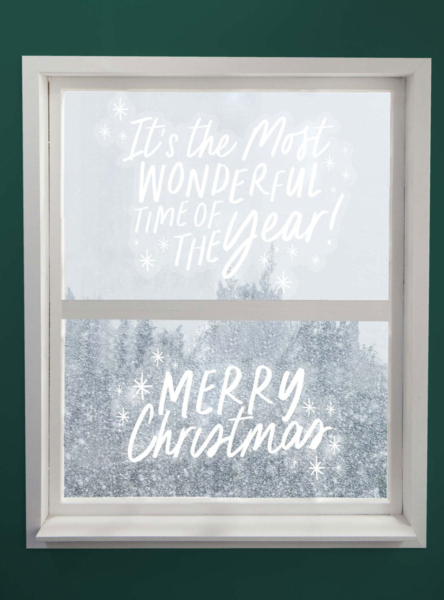 Holly Jolly 24Cm X 30Cm Festive Window Clings - Alternate Image 2