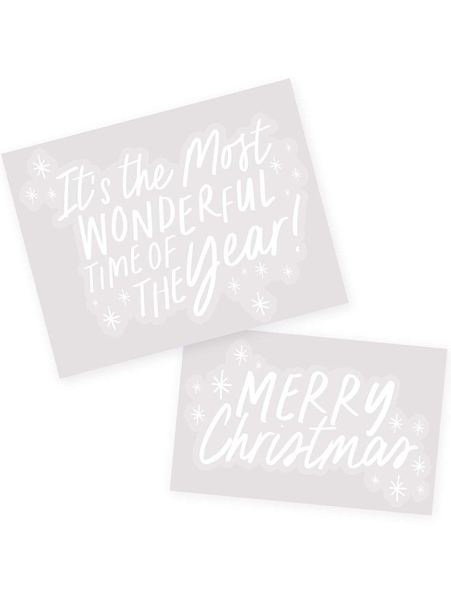 Holly Jolly 24Cm X 30Cm Festive Window Clings - Main Image