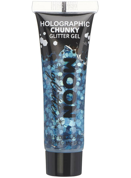 Image of Moon Glitter Holographic Blue Chunky Glitter Gel