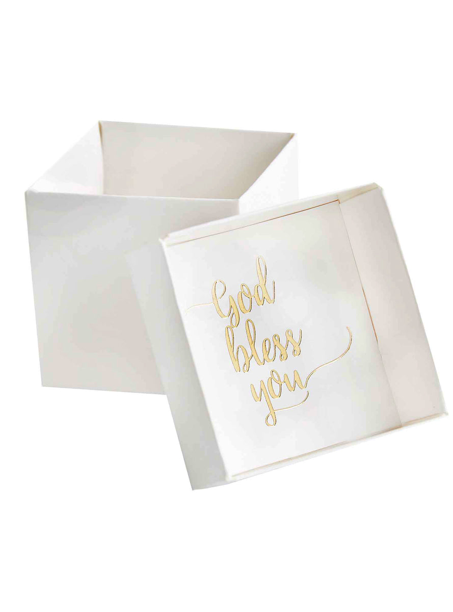 Holy Communion 10 Pack White and Gold 5cm Favour Boxes - Alternative Image