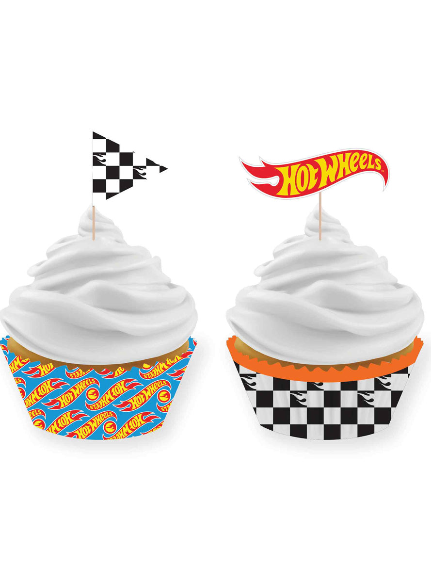 Hot Wheels Cupcake Decoration Kit 24 Pack - Main Image