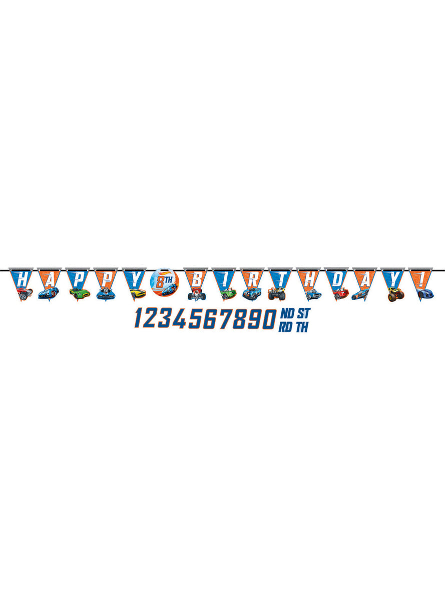 Hot Wheels Birthday Banner Decoration - Main Image