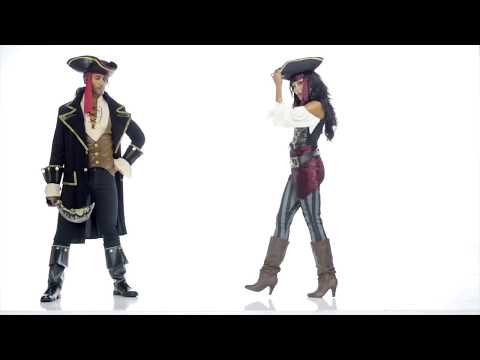 Pirate Buccaneer Women's Fancy Dress Costume Product Video