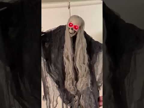 Halloween Decorations Haunted Skeleton Moving, Talking and Light Up Halloween Prop - Video 1