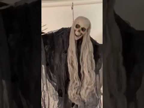 Halloween Decorations Haunted Skeleton Moving, Talking and Light Up Halloween Prop - Video 3