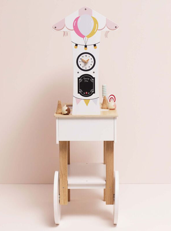 Ice Cream And Treats Wooden Stand Childrens Toy Set - Lifestyle Image 2