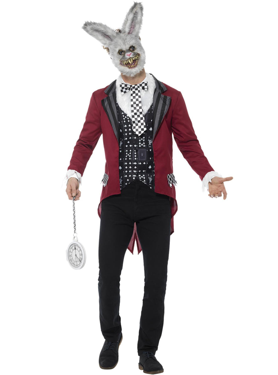 Womens sexy harlequin evil clown costume - Front image