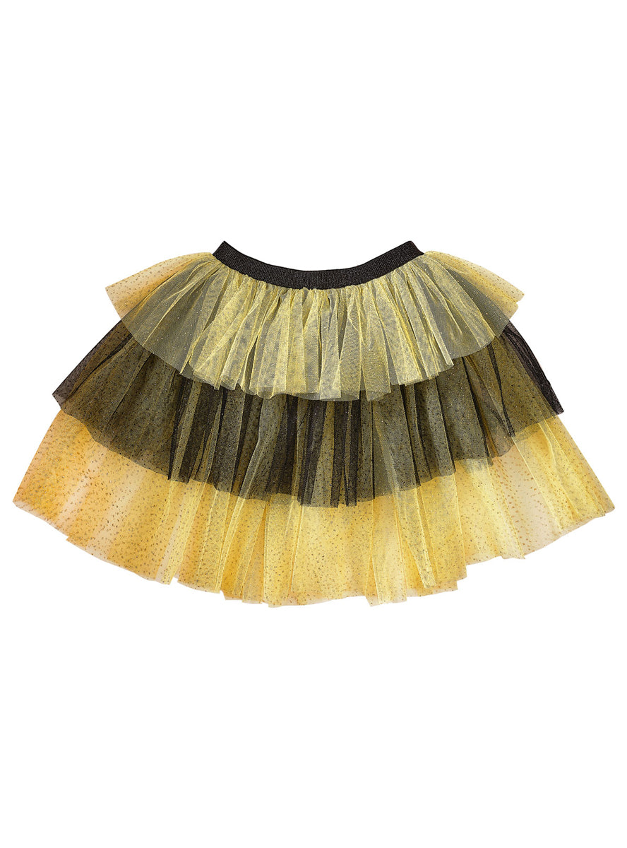 Girls Deluxe Yellow And Black Bee Costume Tutu -Alternative Image