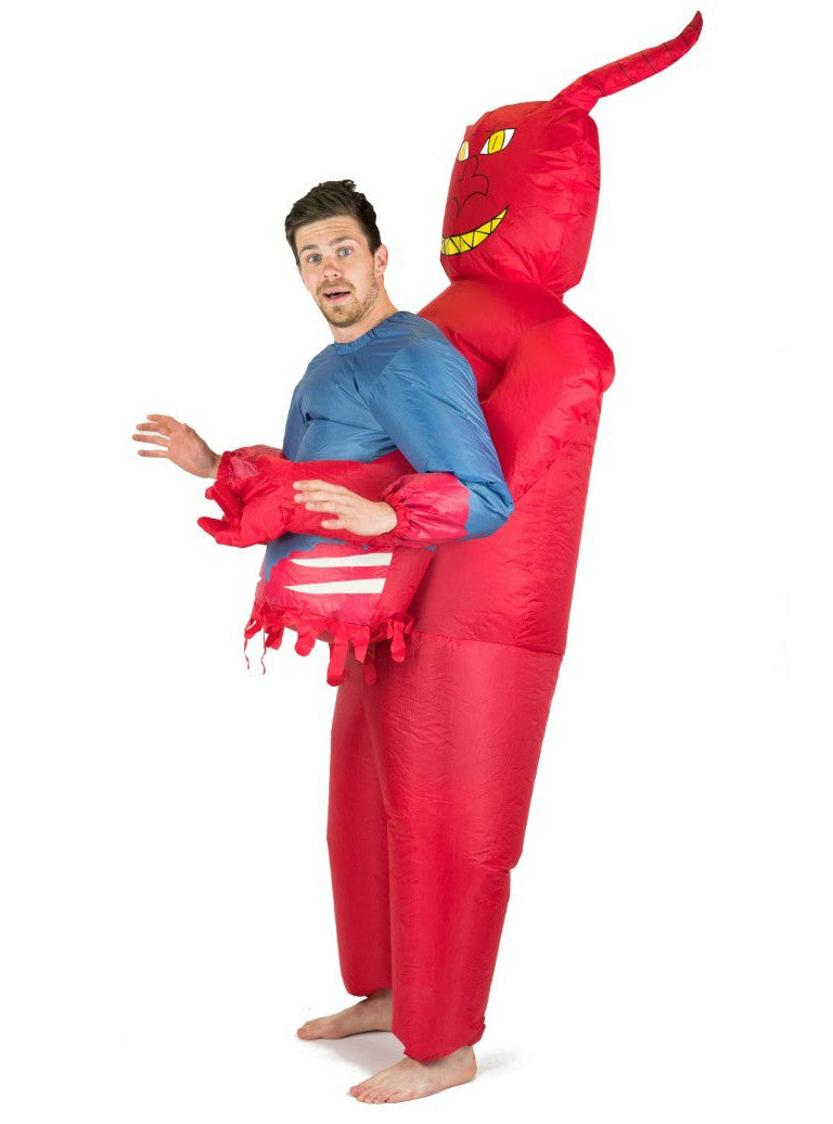 Inflatable Carry Me Devil Novelty Adults Halloween Costume - Main Image