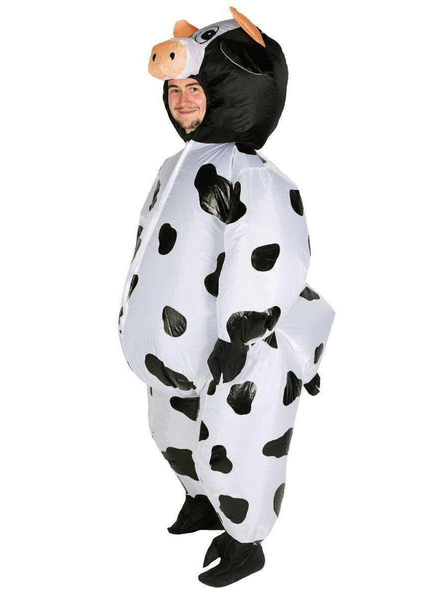 Inflatable Cow Novelty Adults Costume - Side Image