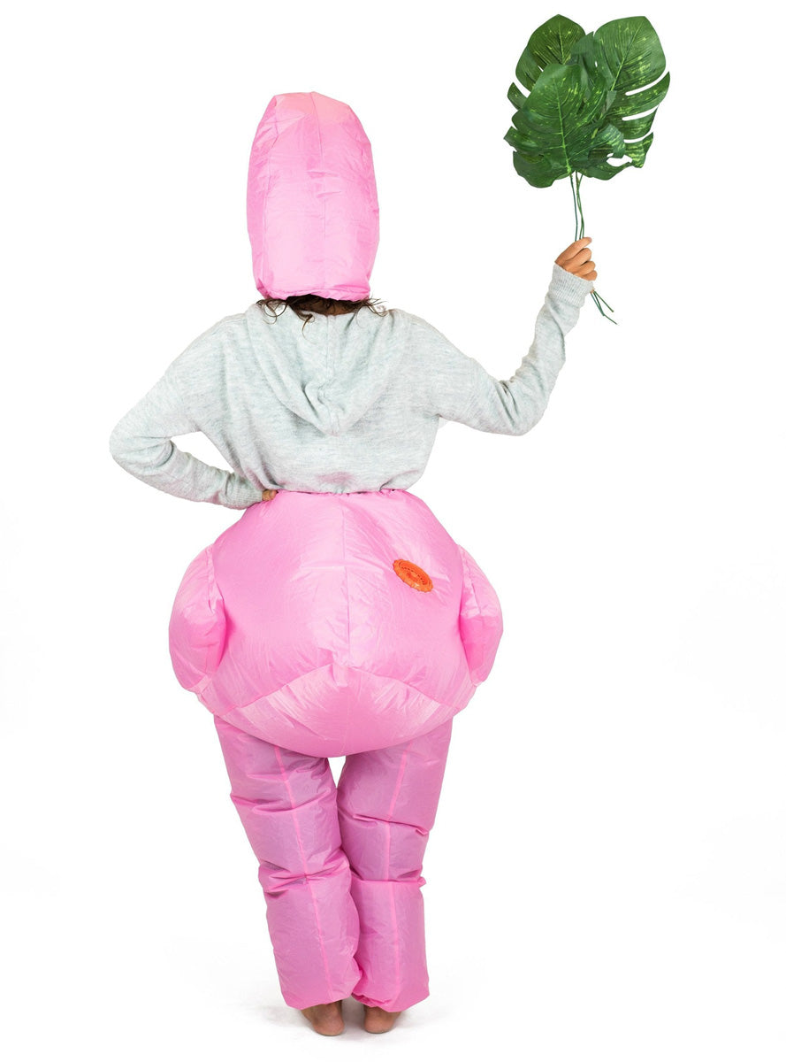 Inflatable Pink Flamingo Novelty Adults Costume - Back Image