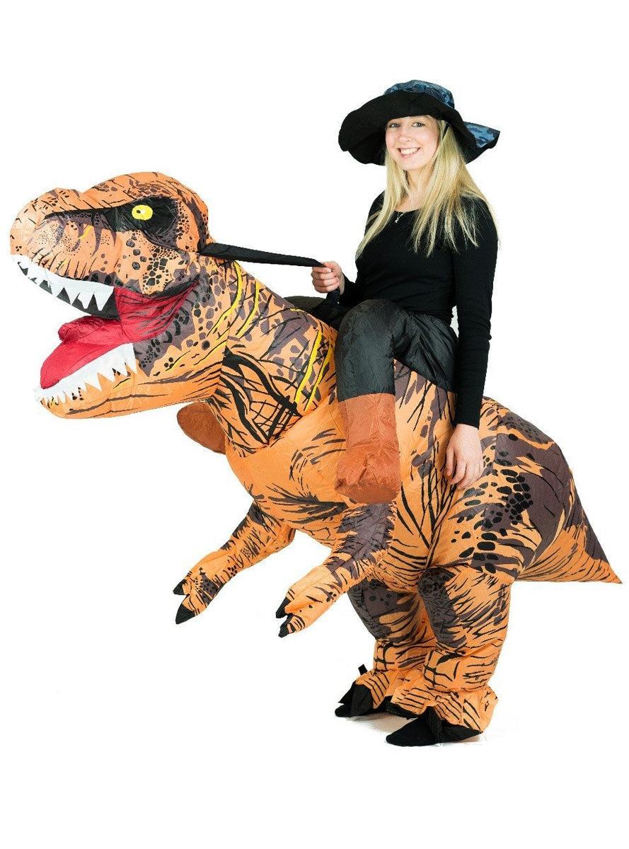 Inflatable Ride-On T-Rex Dinosaur Adults Costume - Alternative Image