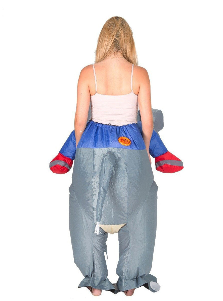 Inflatable Ride-On Adults Elephant Costume - Back Image