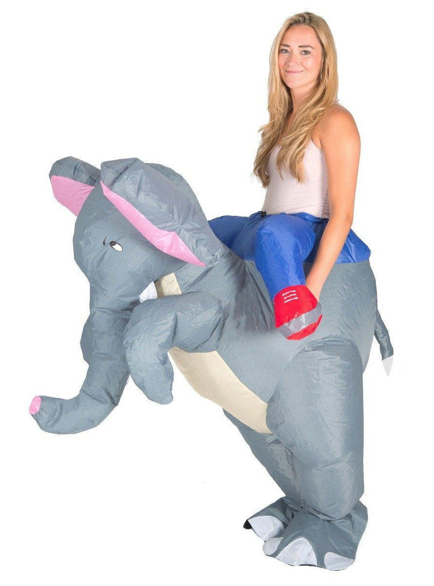 Inflatable Ride-On Adults Elephant Costume - Main Image